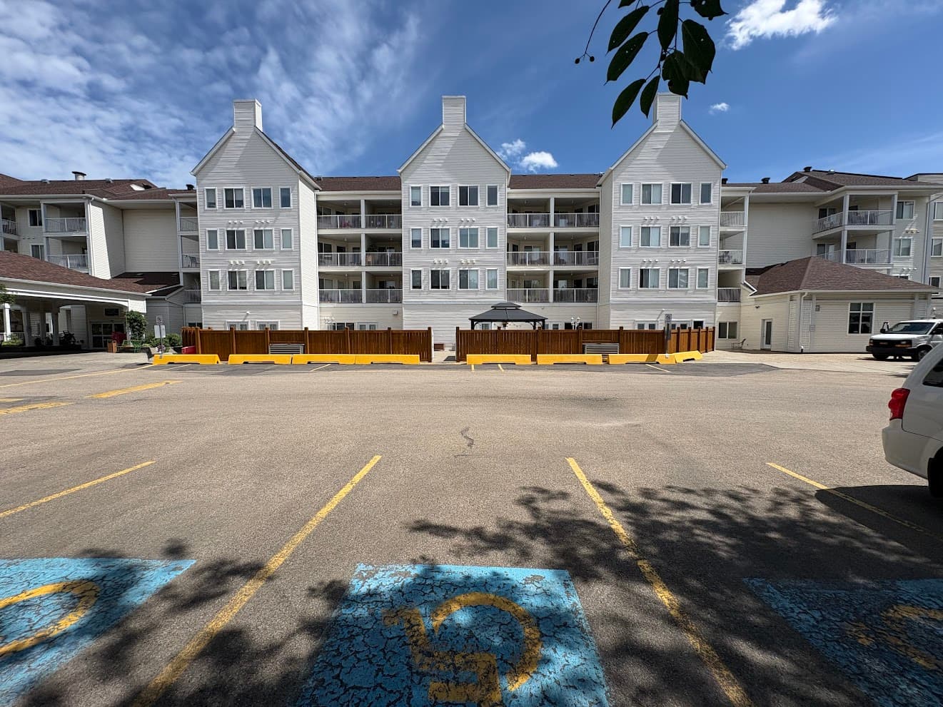 Freshly painted bright living room with crisp white walls